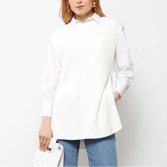 H&M Jackets & Blazers - H&M vest overlay Knit sweater lightweight no tags small Lagenlook tunic